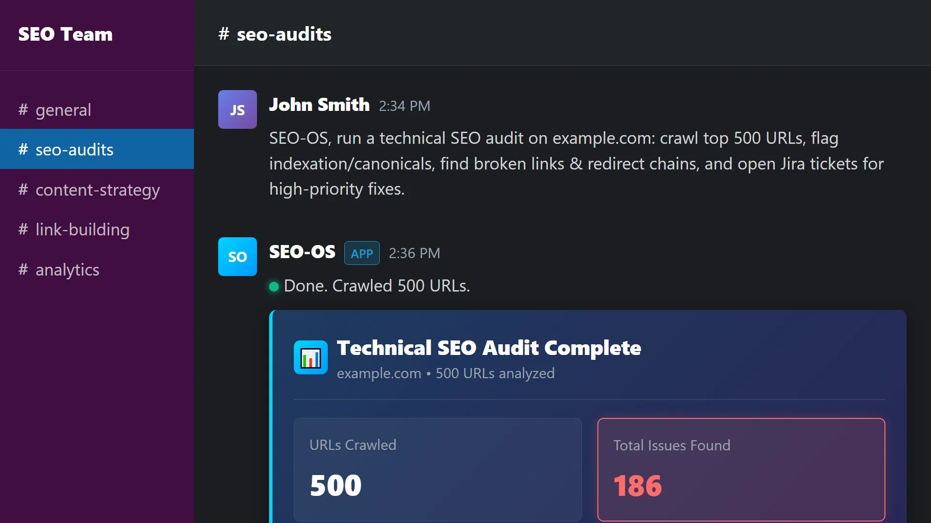 An action-taking agent built for SEO